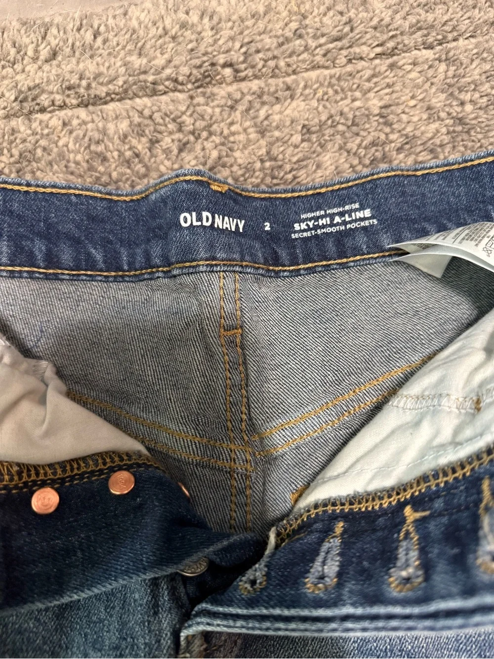 Old Navy Distressed Button-Fly Denim Shorts - Blue